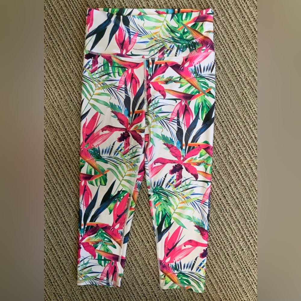 Evolution and Creation Tropical Floral Capri Legging